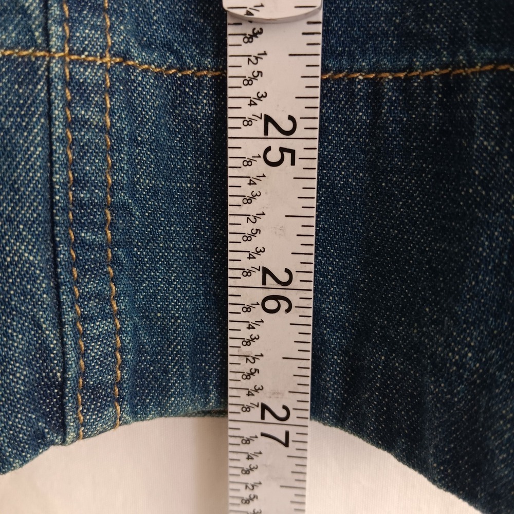 Lauren Ralph Lauren Denim Skirt Womens 4 Blue Excellent A-Line Midi 100% Cotton - Picture 6 of 6
